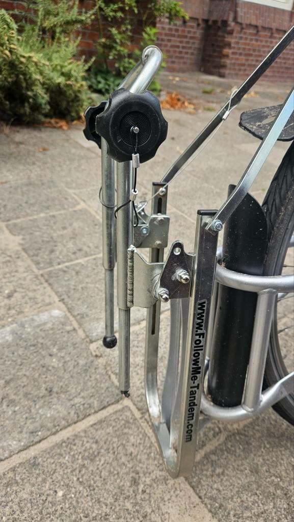 Follow me tandem. Met extra's, Fietsen en Brommers, Fietsaccessoires | Aanhangers en Karren, Zo goed als nieuw, Aanhangfiets, Ophalen of Verzenden