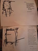 2x Litho Bert Schierbeek en willem snitker, Ophalen of Verzenden