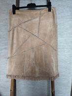 Vintage suède patchwork rok, Kleding | Dames, Maat 38/40 (M), Beige, Ophalen of Verzenden, Boven de knie