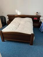 2 persoons bed, Ophalen, Gebruikt, Bruin, Tweepersoons
