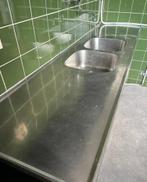 Keukenblad / werkblad RVS, Huis en Inrichting, Keuken | Keukenelementen, Ophalen, 25 tot 50 cm, 200 cm of meer, Minder dan 100 cm