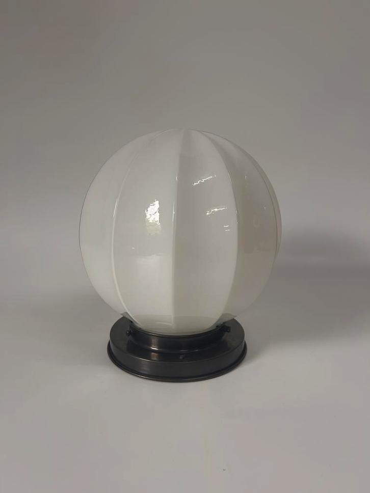 Vintage GISO XXL geribbelde bol plafondlamp Art Deco lamp, Huis en Inrichting, Lampen | Plafondlampen, Zo goed als nieuw, Ophalen of Verzenden