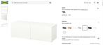 IKEA Besta kast wit 2 stuks samen 40 EUR, Huis en Inrichting, Kasten | Dressoirs, Ophalen, Gebruikt, 25 tot 50 cm, 50 tot 100 cm