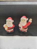 2 Vintage/retro kerstman kandelaars met doos, Ophalen of Verzenden, Gebruikt
