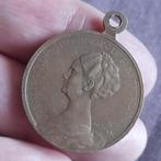 Bronzen Medaille Den Haag 1923 Wilhelmina 25 Jaar Koningin, Verzamelen, Verzenden, Gebruikt