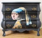 Een mooi zwart buikkastje “Meisje met de parel”, Vermeer, 50 tot 100 cm, Minder dan 100 cm, 25 tot 50 cm, Zo goed als nieuw