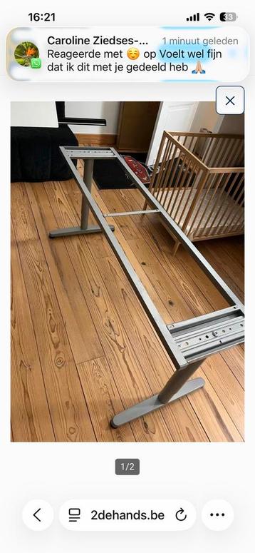 IKEA Galant bureau 160x80 cm + onderstel - afbeelding 1