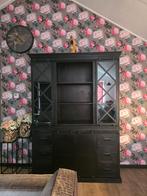 Zwarte Mangohouten Buffetkast 160x220, Huis en Inrichting, Kasten | Buffetkasten, Ophalen, 150 tot 200 cm, Zo goed als nieuw, Industrieel