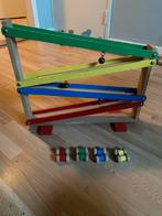 Houten Racebaan met Auto's, Kinderen en Baby's, Speelgoed | Houten speelgoed, Ophalen, Gebruikt, Overige typen