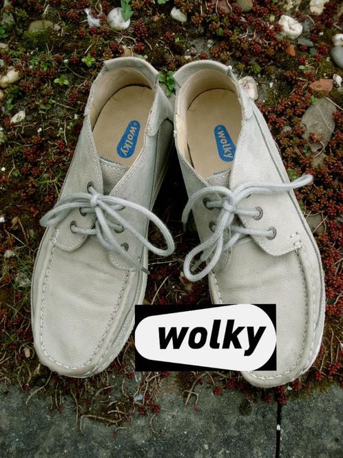 WOLKY🌞 roll moc beige nubuck mt 38, Kleding | Dames, Schoenen, Zo goed als nieuw, Espadrilles of Moccasins, Beige, Ophalen of Verzenden