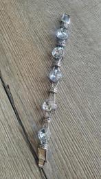 Stalen armband met strass stenen. 6cm. Doorsnee. Zilverkleur, Sieraden, Tassen en Uiterlijk, Armbanden, Staal, Ophalen of Verzenden