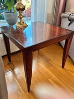 Houten Bijzettafel - Donker & Glanzend, Ophalen, Gebruikt, Vierkant, Minder dan 50 cm
