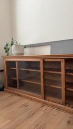 Grote prachtige oude vitrine kast winkelkast antiek, Ophalen of Verzenden, Zo goed als nieuw, 25 tot 50 cm