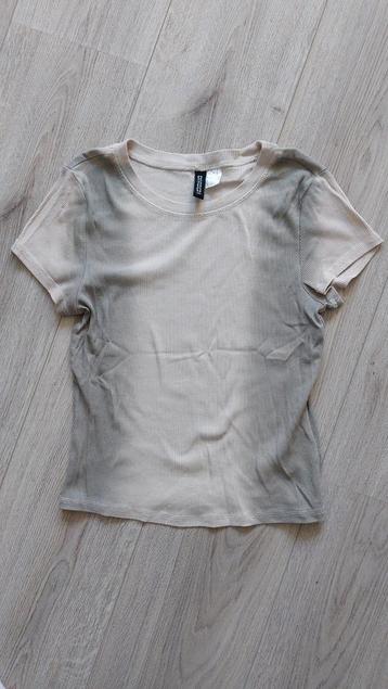 Leuke H&M top - Beige/Groen - Maat S beschikbaar voor biedingen