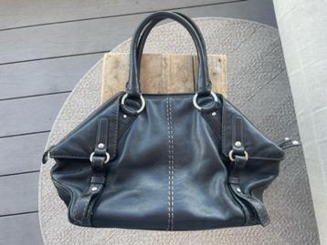 TOD’S Vintage Zwarte Leren Tote Bag beschikbaar voor biedingen
