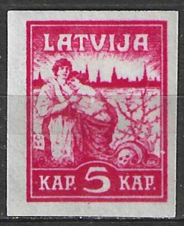 Letland 1919 - Yvert 34 - Bevrijding van Riga  (ZG), Postzegels en Munten, Postzegels | Europa | Overig, Postfris, Overige landen
