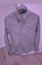Heren overhemd ralph lauren zwart wit gestreept z.g.a.n, Ophalen of Verzenden, Zo goed als nieuw, Halswijdte 39/40 (M)