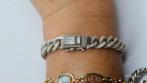 Buddha to Buddha Kristel Zilveren Armband 20cm, Gebruikt, Ophalen of Verzenden, Met bedels of kralen, Zilver