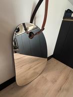 Ovale Spiegel met Lederen Riem, Ophalen, Minder dan 50 cm, Zo goed als nieuw, Minder dan 100 cm