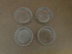 4 glazen vintage onderzetters, Ophalen, Gebruikt, Glas of Kopje