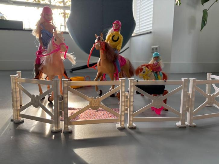Barbie & Chelsea met paarden + Extra Barbie en paard, Kinderen en Baby's, Speelgoed | Poppen, Zo goed als nieuw, Barbie, Ophalen of Verzenden