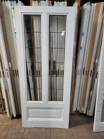 98x231cm binnendeur schuifdeur stomp incl glas in lood  beschikbaar voor biedingen