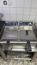 Maxima Dubbele Elektrische Friteuse met Tap (2x10L) – €200, 4 liter of meer, Ophalen, Gebruikt