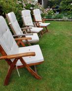 Inklapbare en verstelbare teakhouten Garden Greentuinstoelen, Tuin en Terras, Tuinstoelen, Ophalen of Verzenden, Zo goed als nieuw
