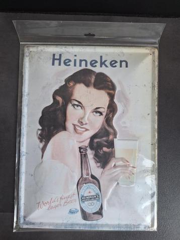 Heineken metalen bord (nieuw) beschikbaar voor biedingen