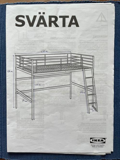 Hoogslaper Svärta, Huis en Inrichting, Slaapkamer | Stapelbedden en Hoogslapers, Zo goed als nieuw, Hoogslaper, 90 cm, 200 cm