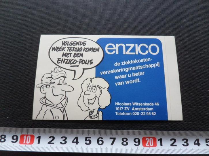 sticker Volgende week terug komen met een ENZICO Polis, Verzamelen, Stickers, Zo goed als nieuw, Bedrijf of Vereniging, Ophalen