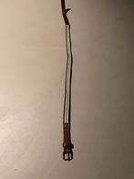 Riem stof met leer blauw beige 82 cm, Minder dan 3 cm, Nieuw, Tailleriem, Ophalen of Verzenden