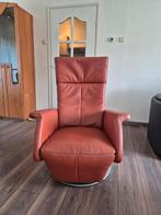 Leren draaistoel op metalen poot tekoop, Ophalen, Gebruikt, Minder dan 75 cm, Modern