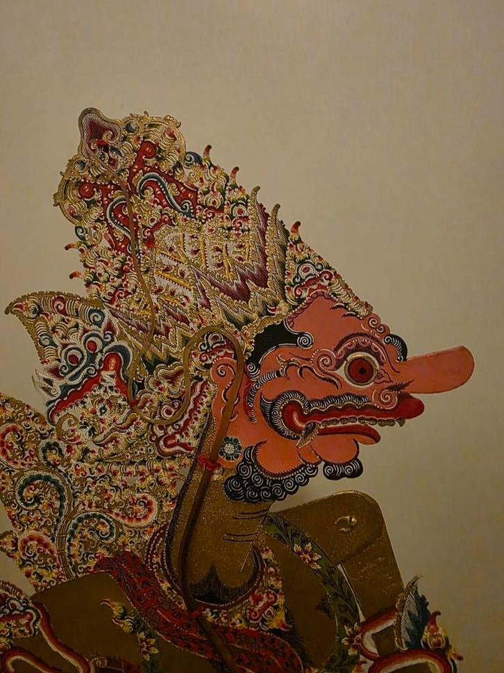 Oude Indische wayang kulit pop wajangpop Rhawana., Antiek en Kunst, Kunst | Niet-Westerse kunst, Ophalen