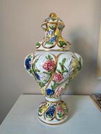 Grote pot met deksel swirl  bloemen, Ophalen of Verzenden