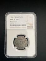 1932 Portugal 5E NGC Fine Details Cleaned zilver, Postzegels en Munten, Munten | Nederland, Ophalen of Verzenden, Overige waardes