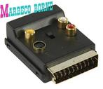 SCART Adapter Schakelbaar, S-Video Female + 3x RCA Fem, Scartkabel, Nieuw, Info@marbeco.nl, Minder dan 2 meter