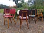 Partij vintage stoelen / diverse stoelen, Vijf, Zes of meer stoelen, Gebruikt, Hout, Vintage