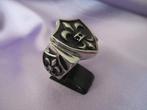 Fleur de Lys ring, Ø 21 mm, 20 of groter, Heer, Nieuw, Zilver