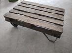Tafel pallet transport wagen vintage, Ophalen of Verzenden, Zo goed als nieuw, Rechthoekig, Hout