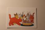 Katten Postkaart - Dikkiedik, Katten en Verjaardagstaart, Verzamelen, Ansichtkaarten | Dieren, Ongelopen, Verzenden, 1980 tot heden