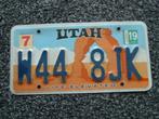 Kentekenplaat licenseplate Utah Arches USA, Verzamelen, Ophalen of Verzenden, Gebruikt, Auto's