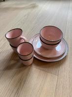 8-delig roze servies, Ophalen, Zo goed als nieuw, Bord(en), Overige stijlen
