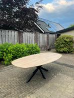 Deens ovale Eiken tafel 240cm incl. Poot, 100 tot 150 cm, Eikenhout, Ophalen of Verzenden, Vijf personen of meer