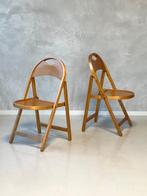 OTK klapstoelen 2x vintage retro folding chairs prijs p/stuk, Huis en Inrichting, Stoelen, Ophalen, Gebruikt, Twee, Bruin