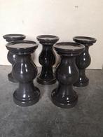 5 st standaards / kandelaars kleur bruin , hoogte 18 cm, Ophalen of Verzenden, Nieuw, Bruin, Kandelaar