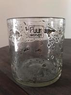 Puur Wonen windlicht metal chips 14x14 cm., Huis en Inrichting, Woonaccessoires | Kandelaars en Kaarsen, Overige materialen, Ophalen of Verzenden