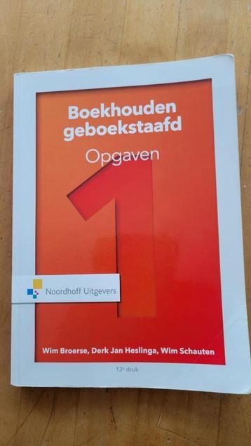 Zgan HBO studieboek: Boekhouden geboekstaafd 1, opgaven  beschikbaar voor biedingen