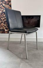 4/6 zwart leder Henders & Hazel Dafur design eetkamerstoelen, Ophalen, Dafur, Zwart, Henders en Hazel