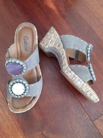 Mooie leren Gabor slippers 38 beschikbaar voor biedingen